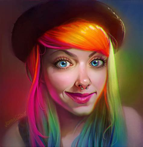 rainbow hair by eponan64 on deviantart