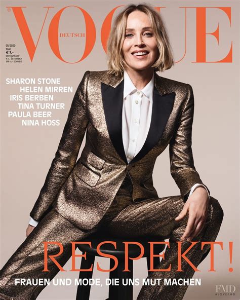 Cover Of Vogue Germany With Sharon Stone May 2020 Id55477