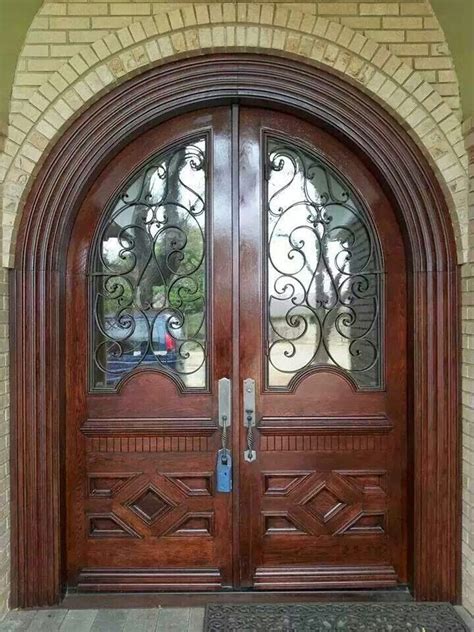 Refinished Front Entry French Doors From Mahogany To