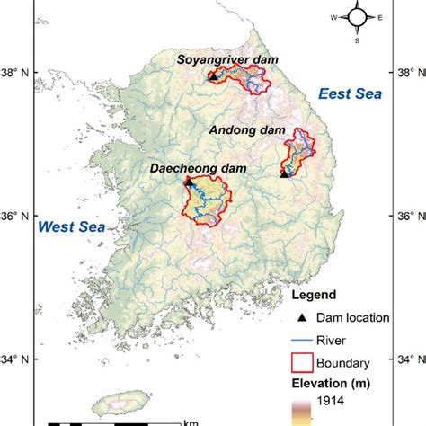 Location Of Three Dams In South Korea Download Scientific Diagram