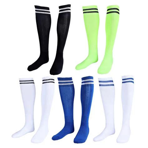1 Pair 5 Colors Adults Elastic Football Soccer Sports Long Socks Over Knee Stockings In Soccer