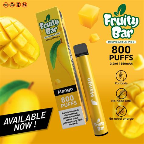 Fruity Bar Disposable Pod 20 Flavors Choice 800 Puffsn N N N Vape Perth