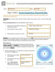 Cos 2 1 gizmo elementbuilderteacher guide teacher guide. Kami Export -ElementBuilder Gizmo.pdf - Name Date Student ...