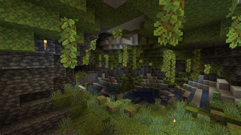 Le Biome Lush Caves Fait Ses Débuts Dans Minecraft Snapshot 21w10a