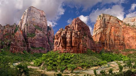 Mountains Of Rock Sand Red Mud Zion National Park Utah Landscape Hd