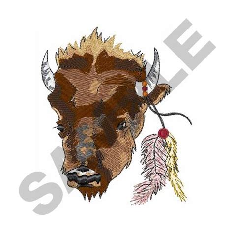 Buffalo With Feathers Embroidery Designs Machine Embroidery Designs At