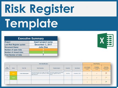 Risk Register Template Excel Risk Register Template Excel Free