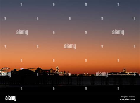 Brighton Sunset East Sussex Stock Photo Alamy