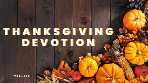 Thanksgiving Devotion Youtube