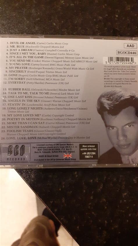 Bobby Vee Sings Your Favouritesbobby Vee Two Albums On One Cd Ebay