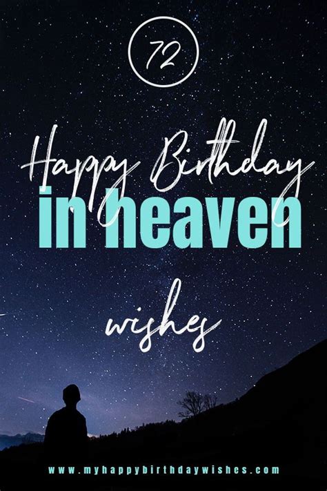 The Words Happy Birthday In Heaven Wishes On A Night Sky Background