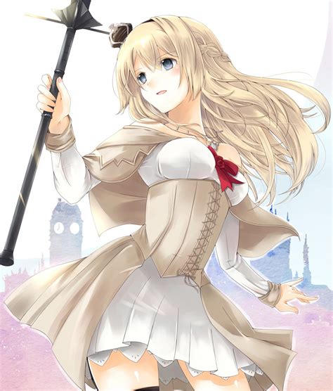 Wallpaper Illustration Blonde Long Hair Anime Girls Dress