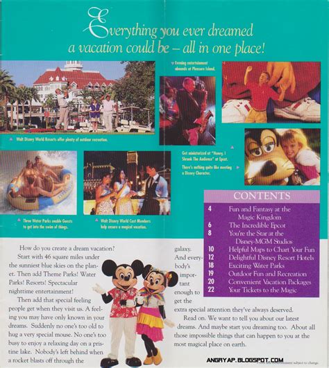 1996 Walt Disney World Vacation Brochure Part 1 Disneyland Guy