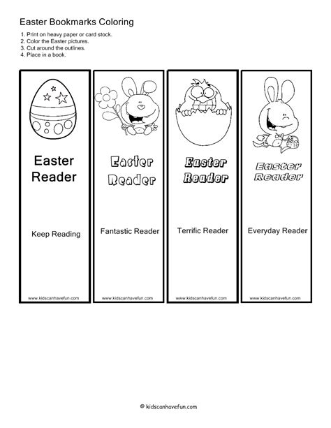 7 Images Of Printable Easter Bookmarks To Color Craftbookmark