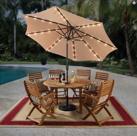 It is anything but difficult to install. Solar-Powered Led Light UV Resistant Umbrella