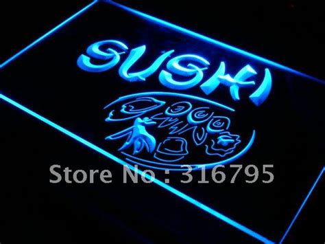 S008 Japanse Keuken Sushi Voedsel Led Neon Licht Licht Borden Opoff