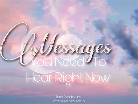 Messages You Need To Hear Right Now Tarot Reading Psychic Etsy