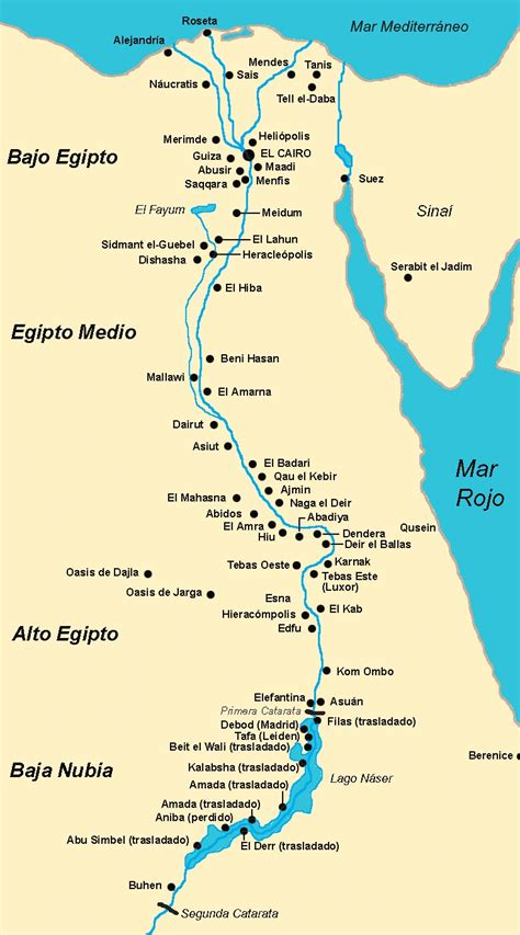 Mapa Geográfico De Egipto Principales Ciudades
