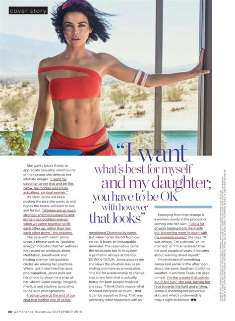 Jenna Dewan In Womens Health Magazine September 2018 Hawtcelebs