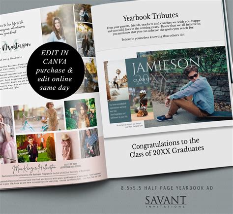Canva Yearbook Template