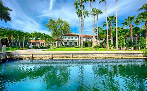 25 Million Mediterranean Waterfront Estate In Miami Beach FL Homes