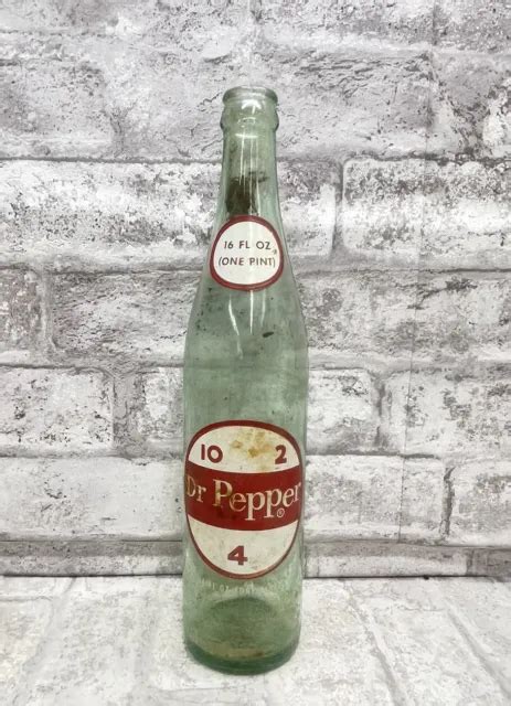 Vintage 60s Dr Pepper Glass Bottle 1 Pint 999 Picclick