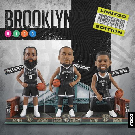 See more ideas about brooklyn nets, brooklyn, net. Brooklyn Nets 'Big 3′ bobbleheads set to hit shelves on ...