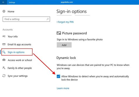 How To Use Dynamic Lock In Windows 10 Home Signs Windows 10 Dynamic
