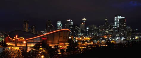 Calgary At Night Night Shot Of The Calgary Skyline From Sc Flickr