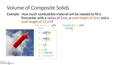 Volume Of Composite Solids Example 2 Youtube