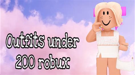 Aesthetic Roblox Outfits Under 200 Robux Youtube