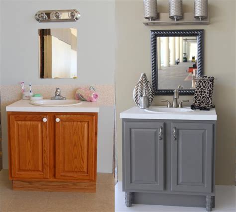 Painting bathroom cabinets isn't nearly as difficult as you think. Upcycled Bathroom Ideas