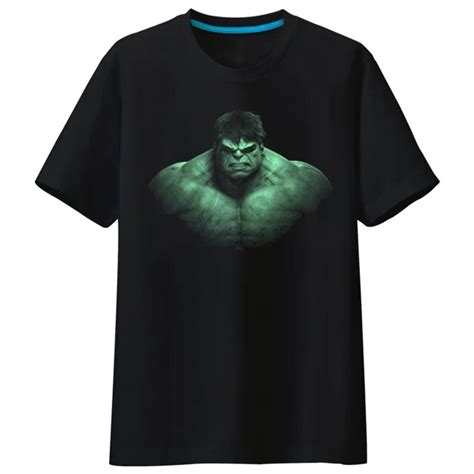 Summer The Hulk T Shirt Cool Print Men Short Sleeve T Shirt Superhero Tshirt Men Hulk Tops Tee