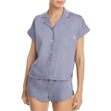 Calvin Klein Womens Blue Comfy Sleepwear Pajama Top Loungewear S Bhfo 1731 Ebay