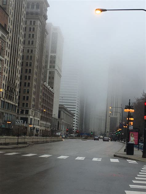 Early Morning Fog In Downtown Chicago Pics