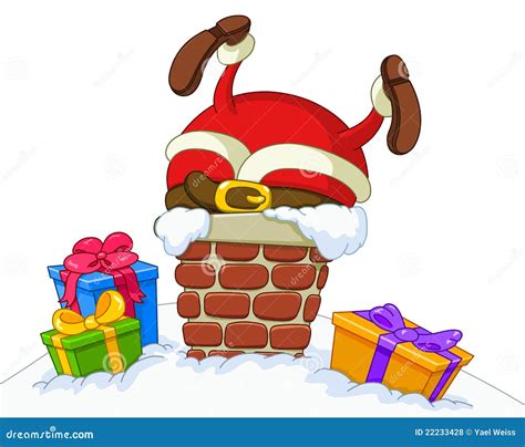 Stuck Santa Stock Vector Illustration Of December Celebration 22233428