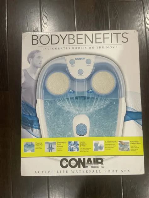 conair body benefits active life waterfall foot bath spa lights bubbles and heat 30 00 picclick