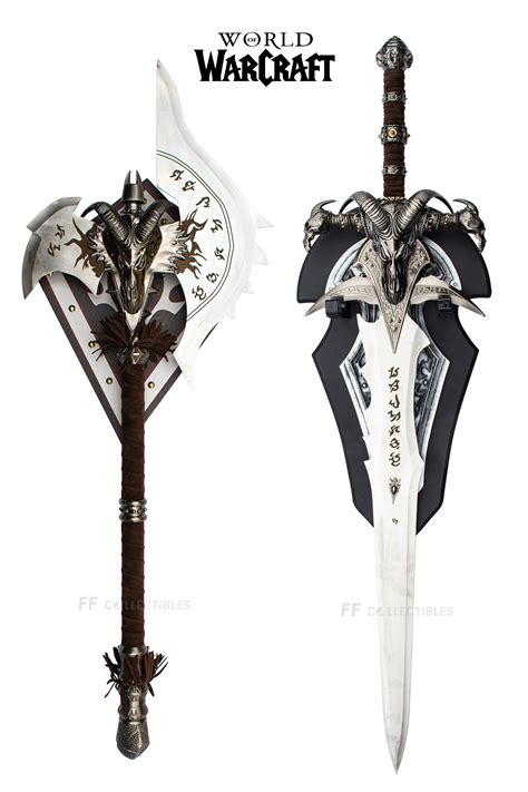 World Of Warcraft Frostmourne And Shadowmourne Set With Free Wall