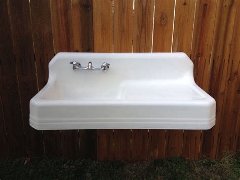 Antique Farmhouse Sink With Drainboard