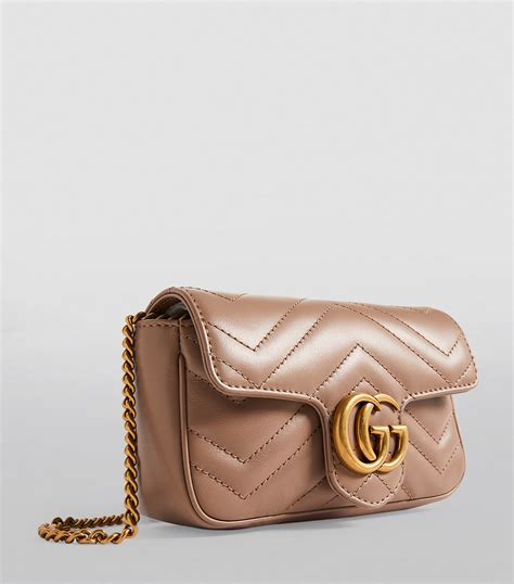 Gucci Super Mini Matelassé Leather Marmont Bag Harrods Hk
