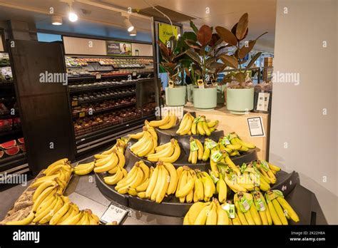Bananas Being Sold In An Australian Supermarket Displayed In Bunches
