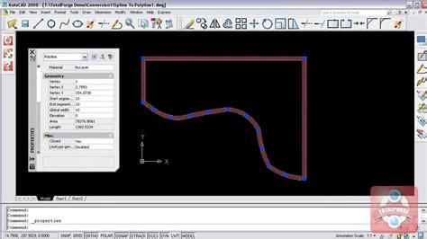 Converting Splines And Lines To Polylines In Autocad Youtube
