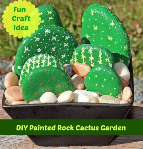 I love how the author has listed the many different cacti' that are available and how. Make a Painted River Rock Cactus Garden-Fun Craft Idea ...