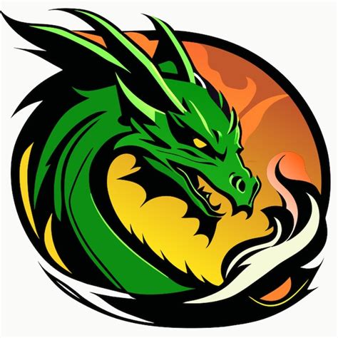 Premium Vector A Green Dragon Breathing Fire Vector Illustration