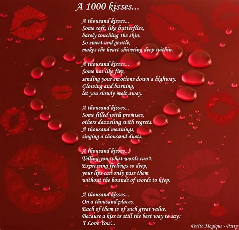 Poetry repost: A 1000 kisses… | Good morning love messages, Love poems ...