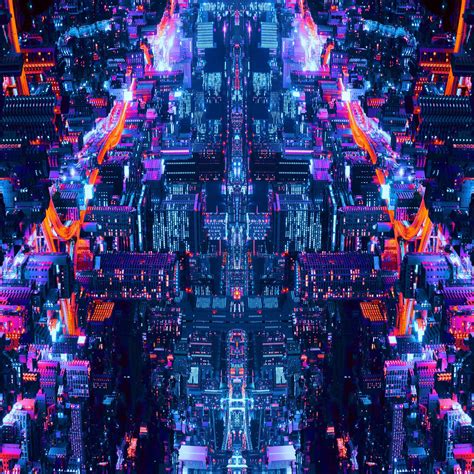 2048x2048 City Lights At Night Ipad Air Hd 4k Wallpapers Images