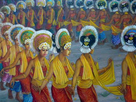 Painting Of Balinese Dancers Cat Oven Flickr