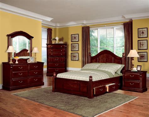 Built with mahogany solids and wood veneers, this bed will last for many years to come. Dark Cherry Finish Traditional Kids Bedroom w/Optional ...