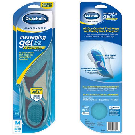 Each gel insole comes with designated marks (labeled numerically), based upon standard shoe size, indicating where to trim your insole for the best fit. Dr Scholl's (Escape) Gel Insole Leather / All The Best ...