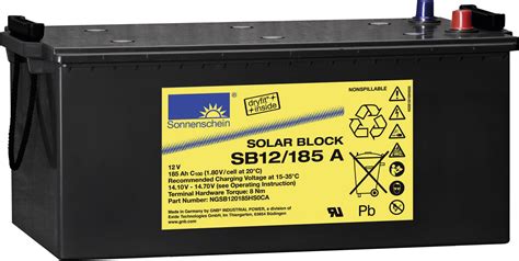 Gnb Sonnenschein Solar Block Sb12185 A Ngsb120185hs0ca Solar Accu 12 V